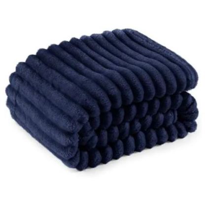 Cozy Stripe Design Flannel Fleece Blanket