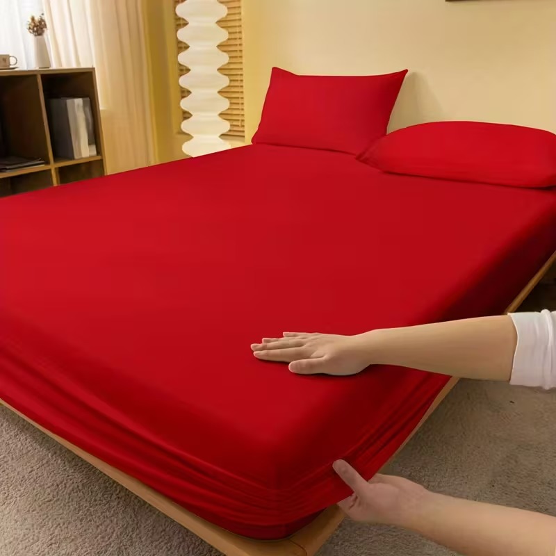 Soft Solid Fitted Woven Bed Sheet