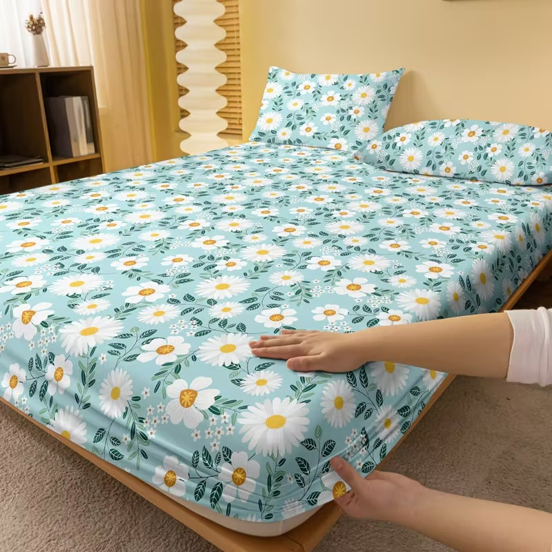 Printed Flannel Fitted Bedsheets