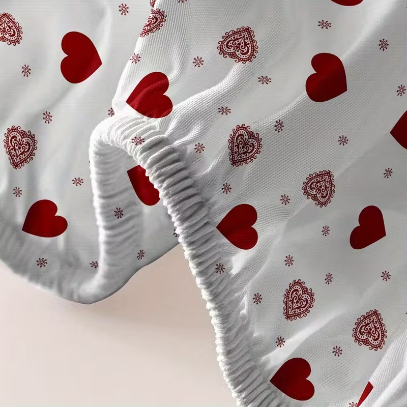 Valentine Style Printed Fitted Bed Sheet