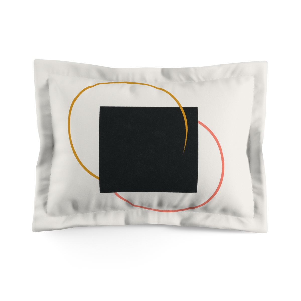 Intersecting Arc And Square Duo stylish throw pillows