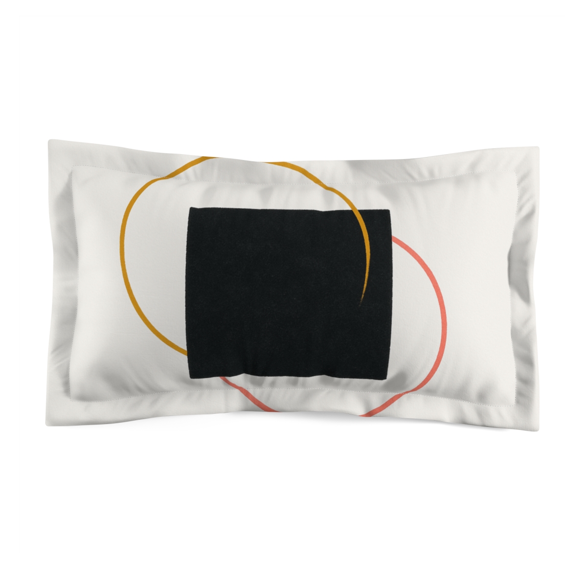 Intersecting Arc And Square Duo stylish throw pillows