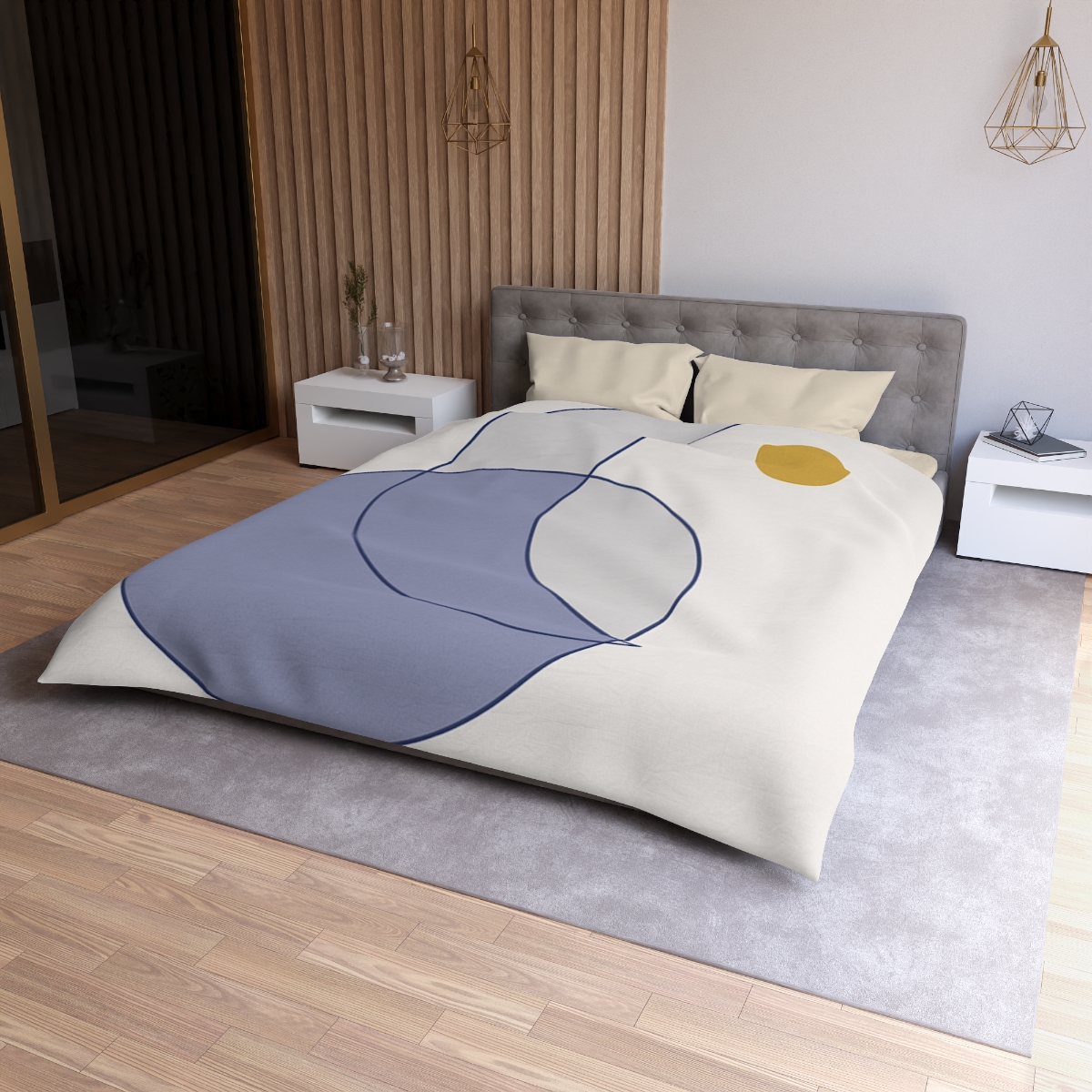 Intersecting Arc Duo designer printed duvets