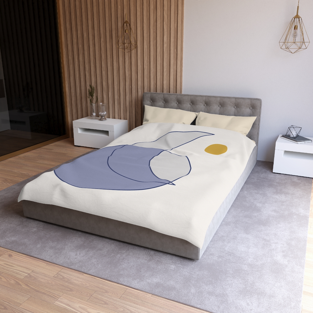 Intersecting Arc Duo designer printed duvets