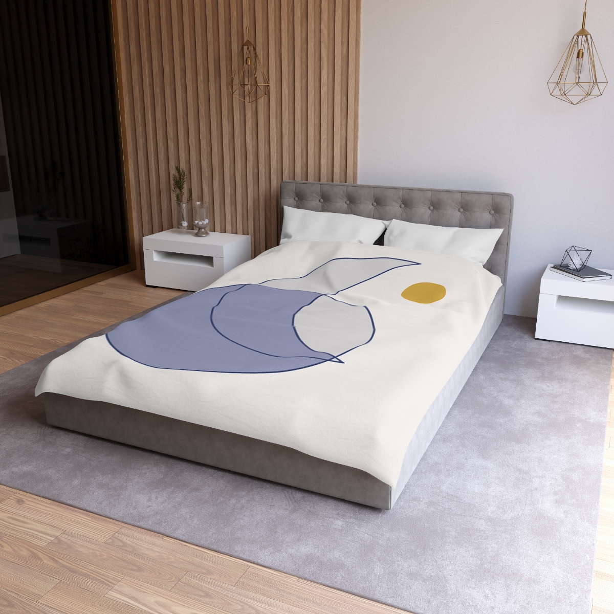 Intersecting Arc Duo designer printed duvets