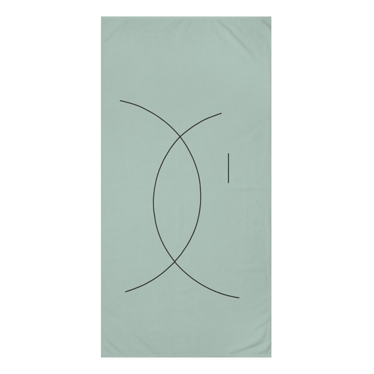 Intersecting Arc Pair designer printed towels