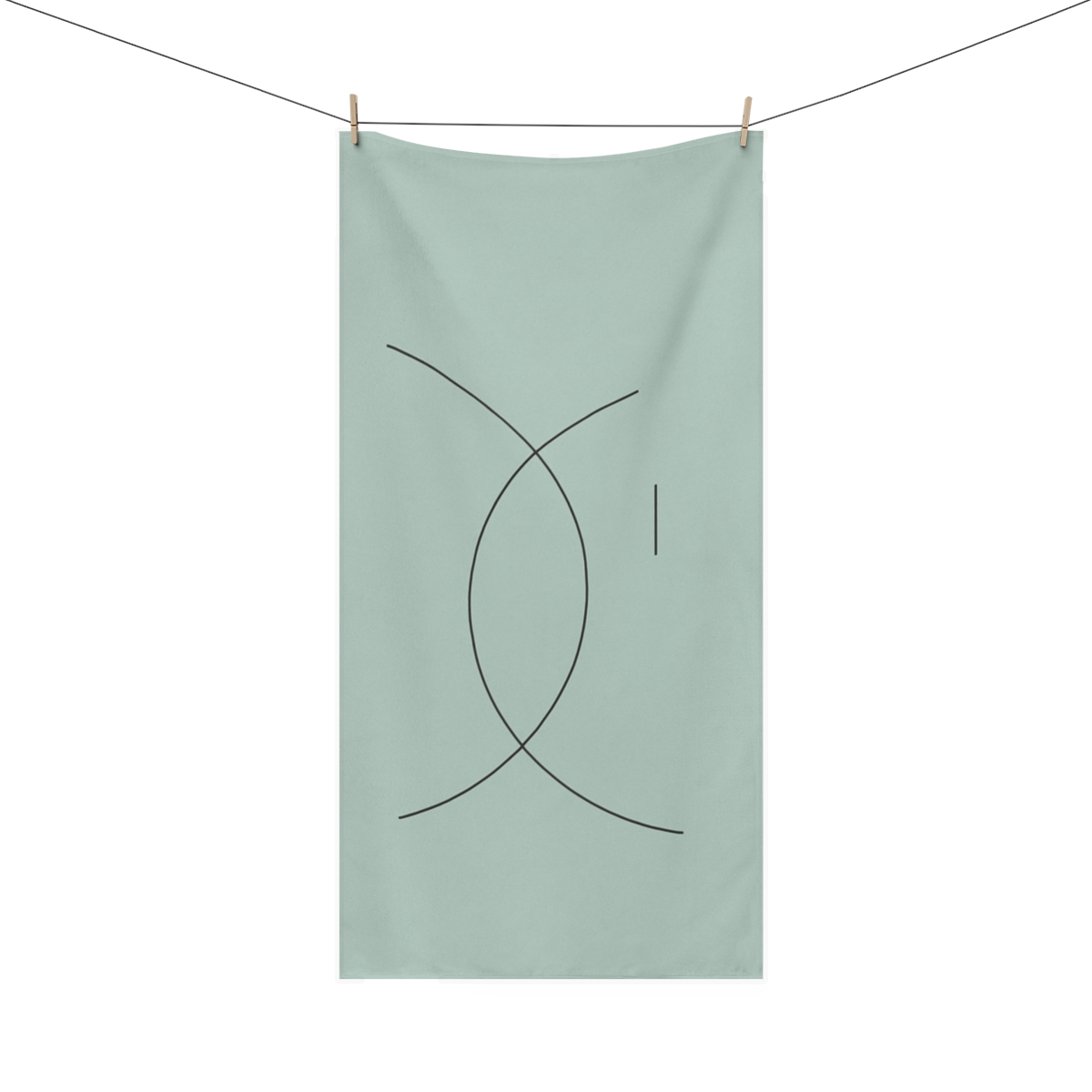 Intersecting Arc Pair designer printed towels