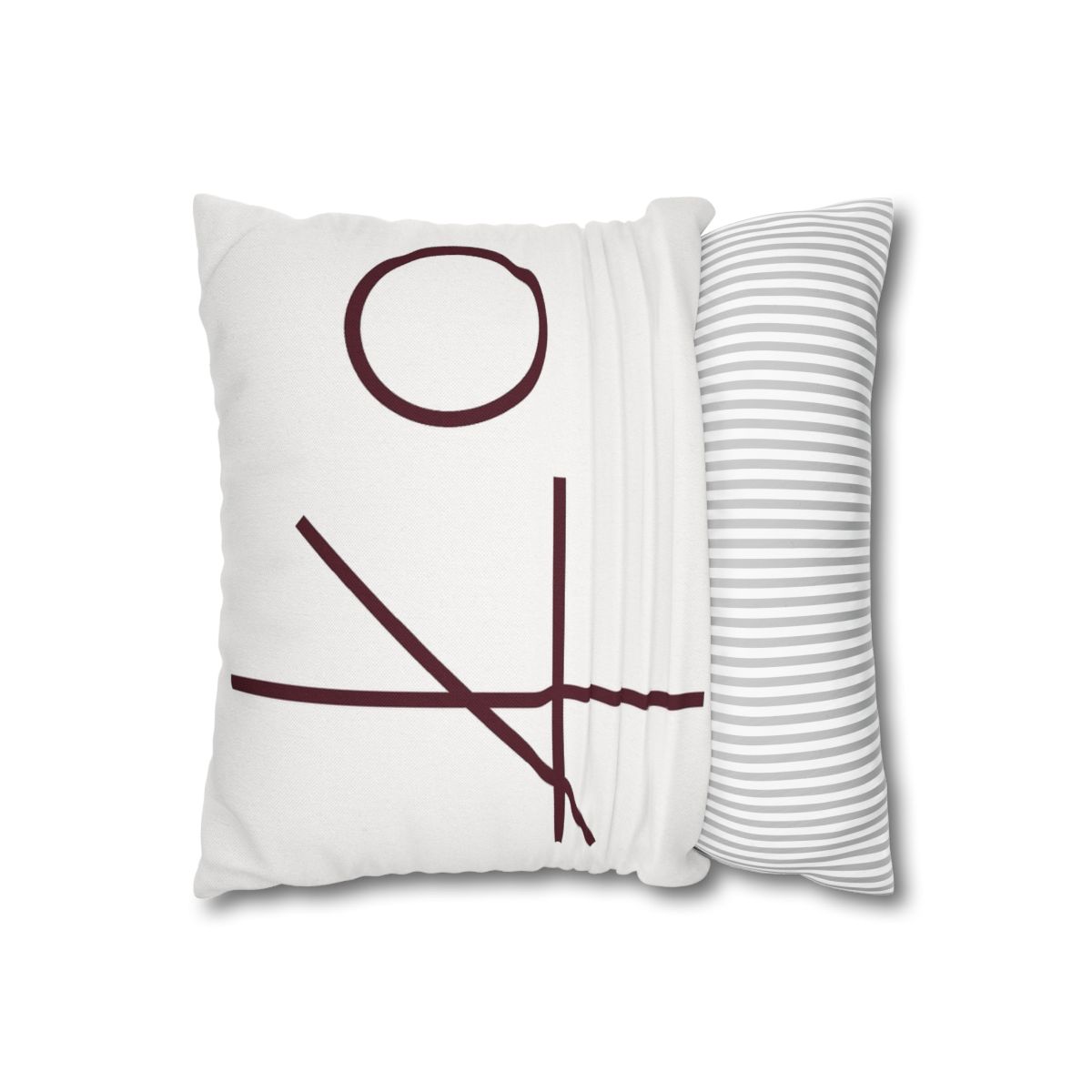 Intersecting Bar Triad With Open Circle unique gift pillow cases