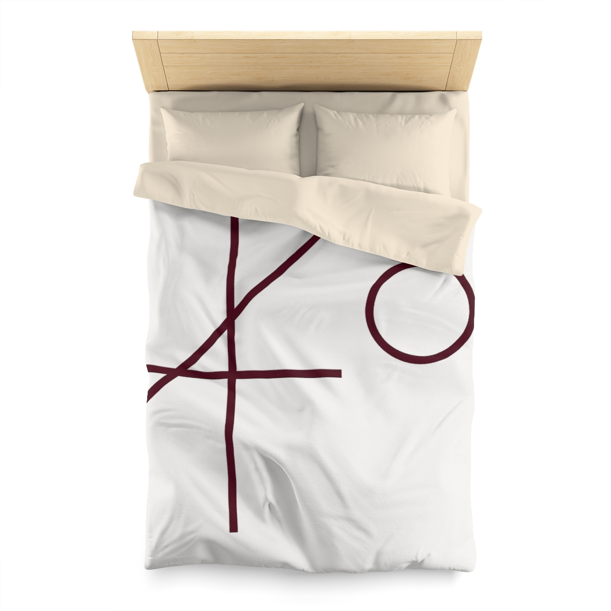 Intersecting Bar Triad With Open Circle unique patterned duvets