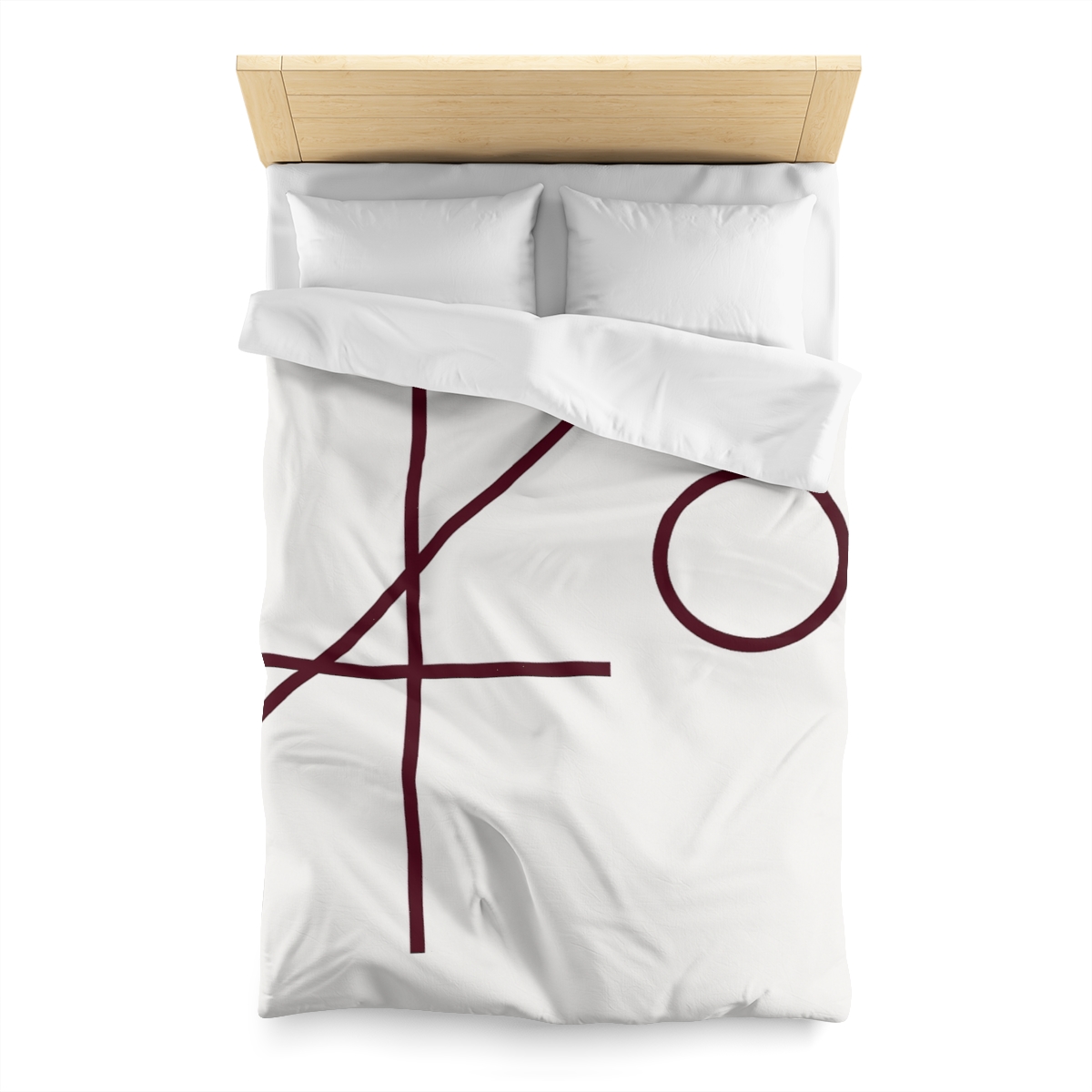 Intersecting Bar Triad With Open Circle unique patterned duvets