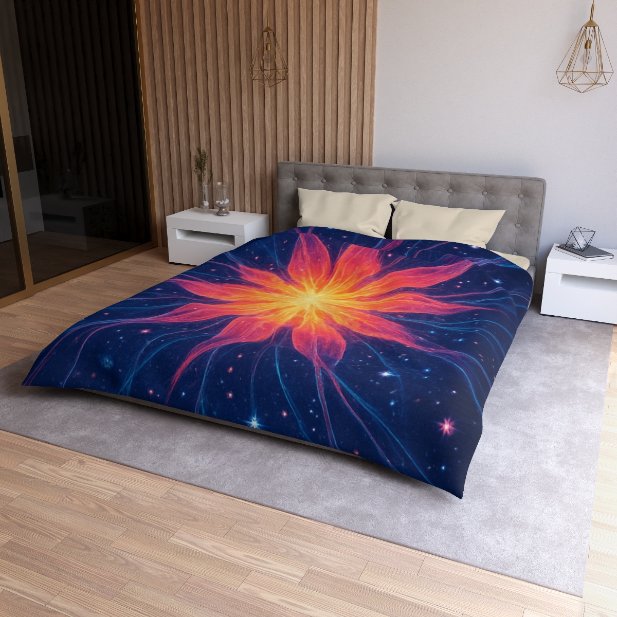 Ion Bloom Starburst Tapestry soft comforter duvets