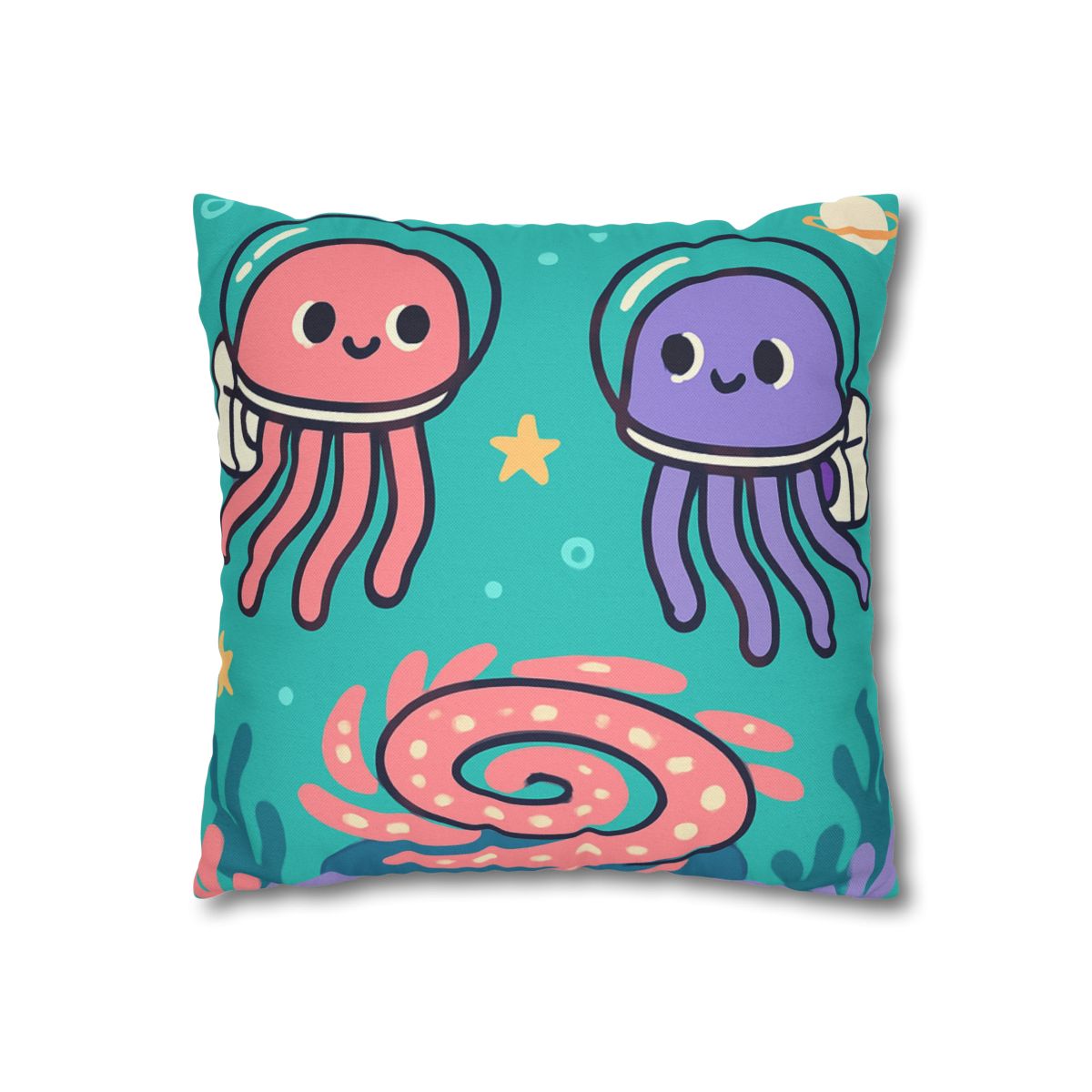 Jellyfish Astronauts In The Coral Nebula comfortable bedding pillow covers