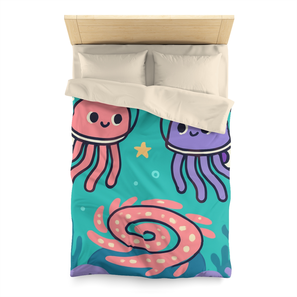 Jellyfish Astronauts In The Coral Nebula duvets for gifts