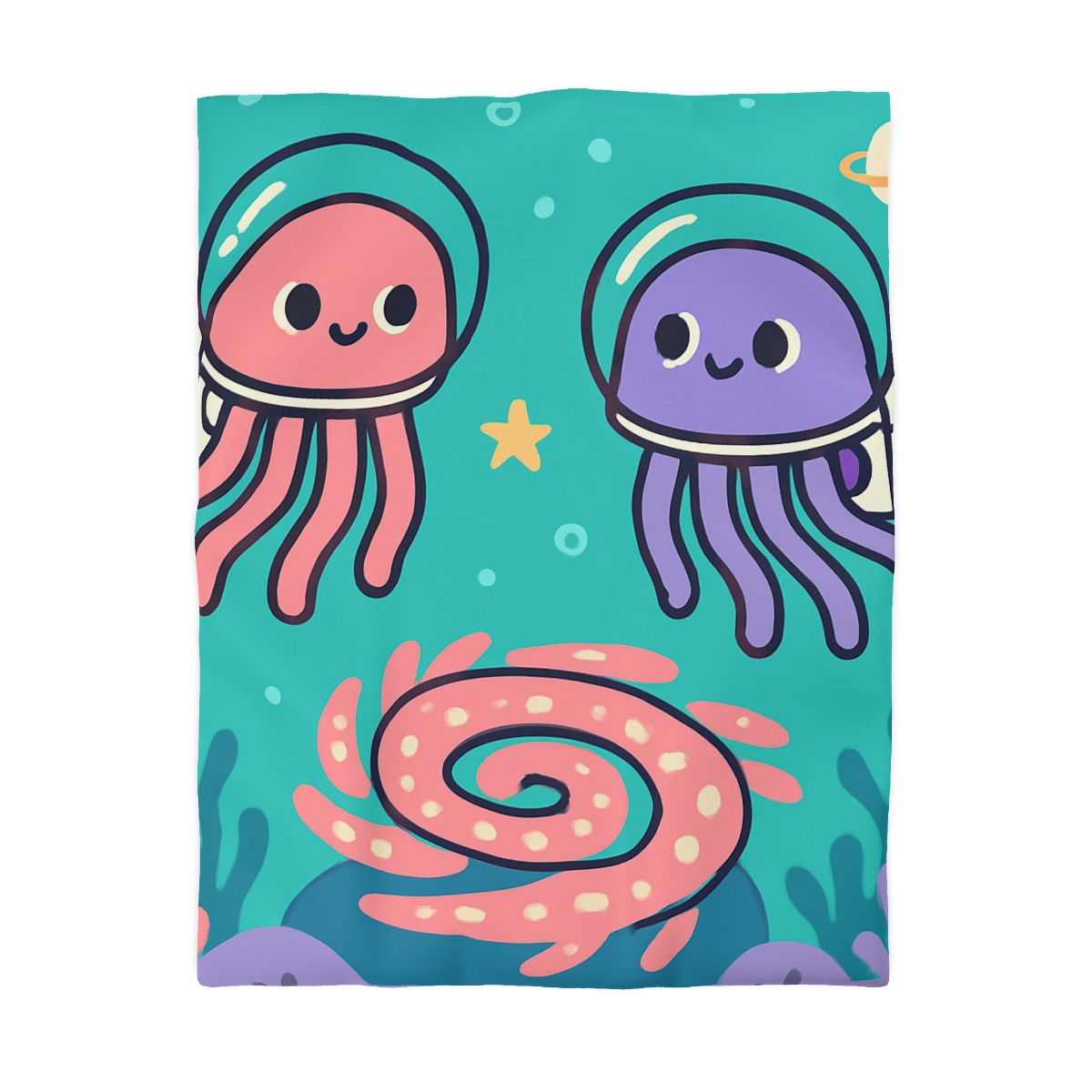 Jellyfish Astronauts In The Coral Nebula duvets for gifts