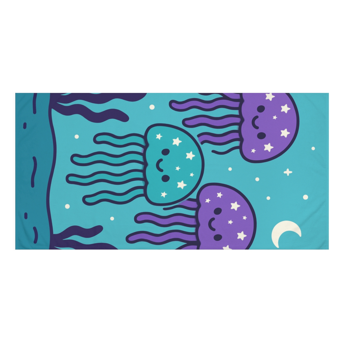 Jellyfish Galaxy Parade personalized bath towels
