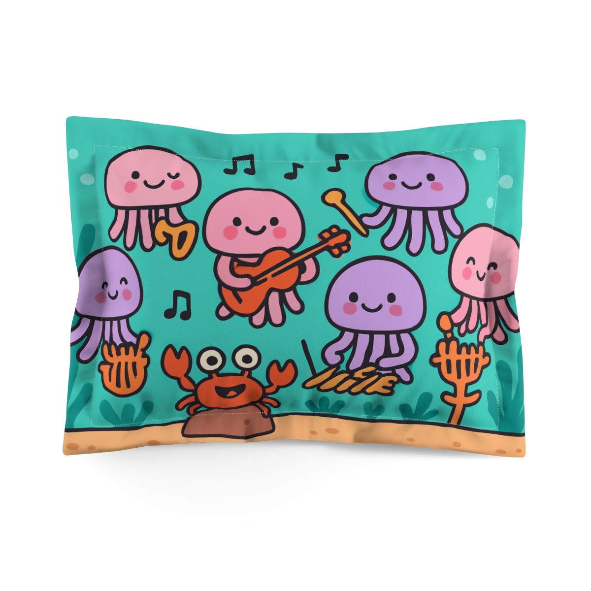 Jellyfish Orchestra Undersea personalized decorative pillows