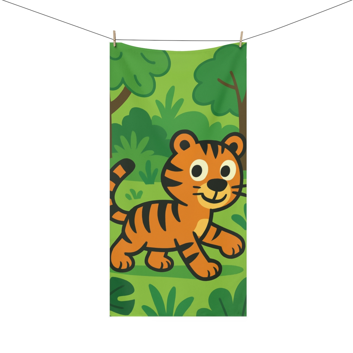 Jungle Adventure With Playful Tiger decorative home towelscustom towels