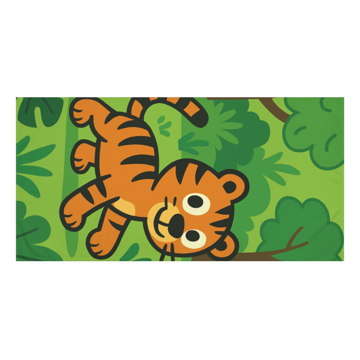 Jungle Adventure With Playful Tiger decorative home towelscustom towels