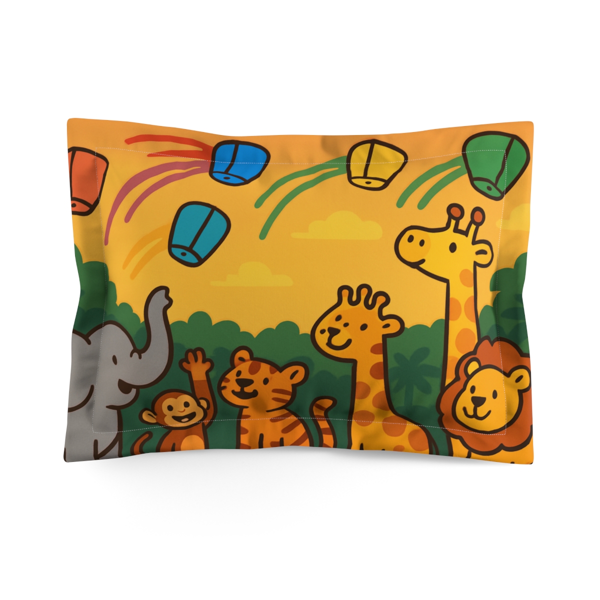 Jungle Comet Parade trendy accent pillows