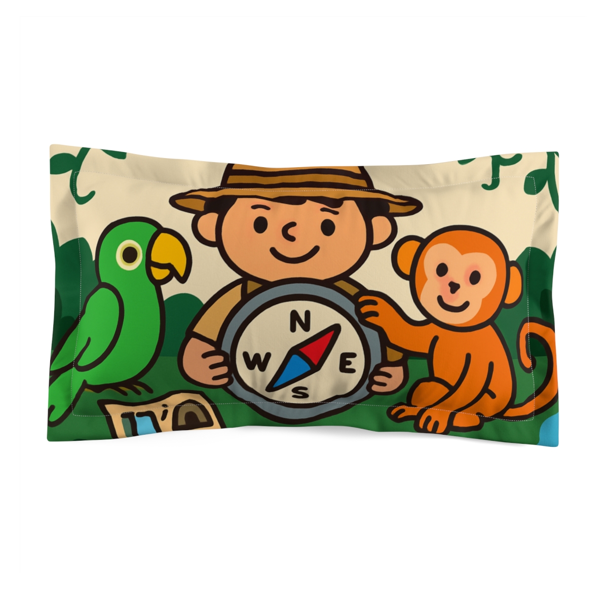 Jungle Compass Adventure Crew stylish throw pillows