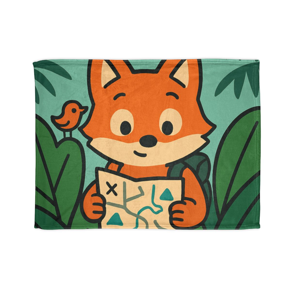 Jungle Explorer Fox trendy patterned blankets