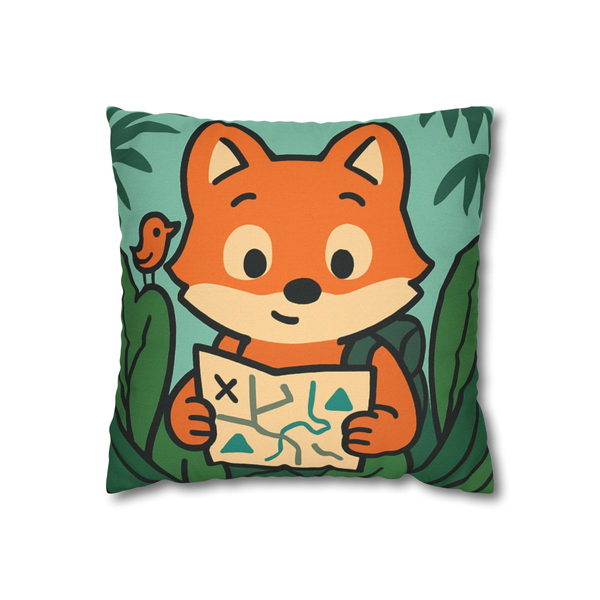 Jungle Explorer Fox designer print pillow cases