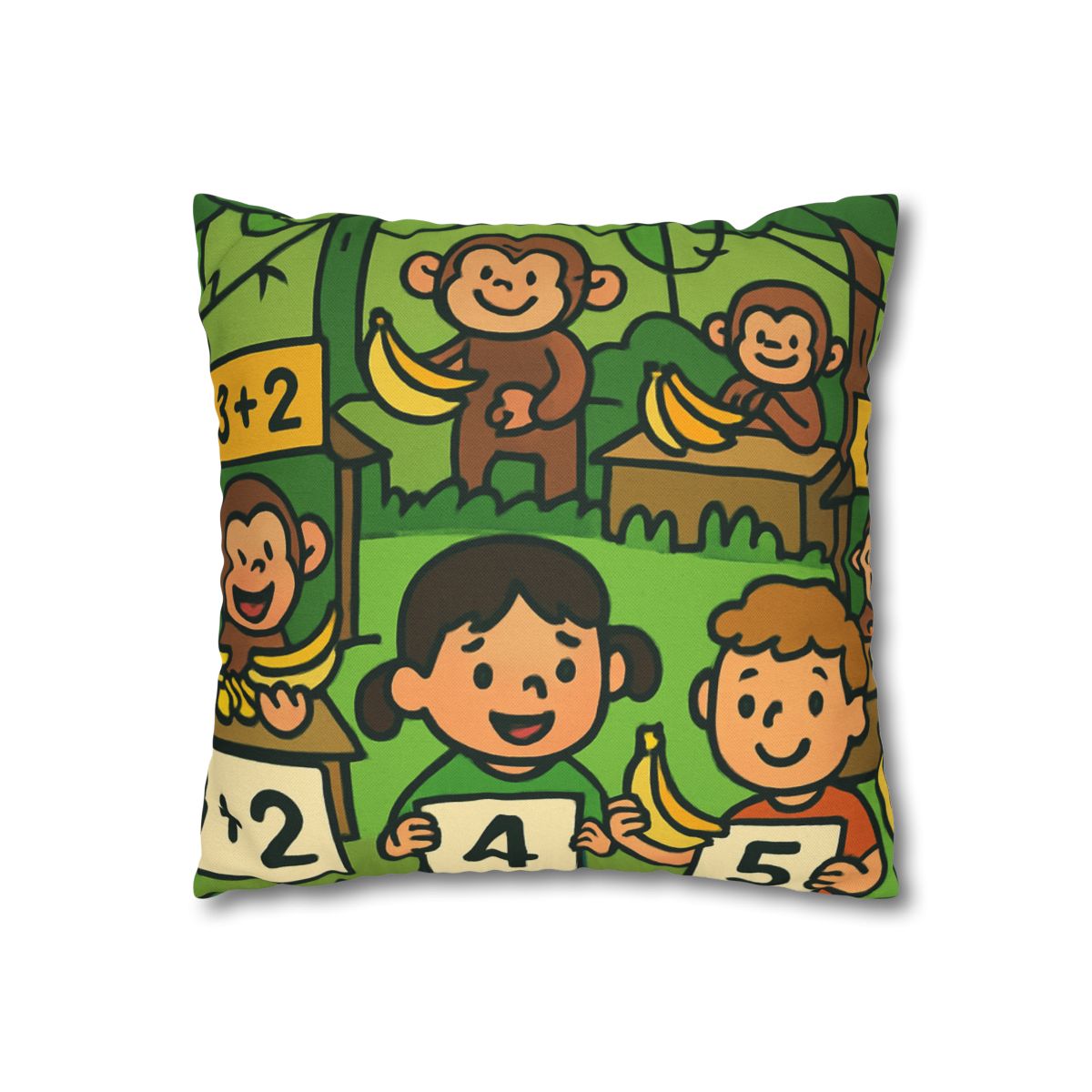 Jungle Math Monkey Market stylish decorative pillowcases