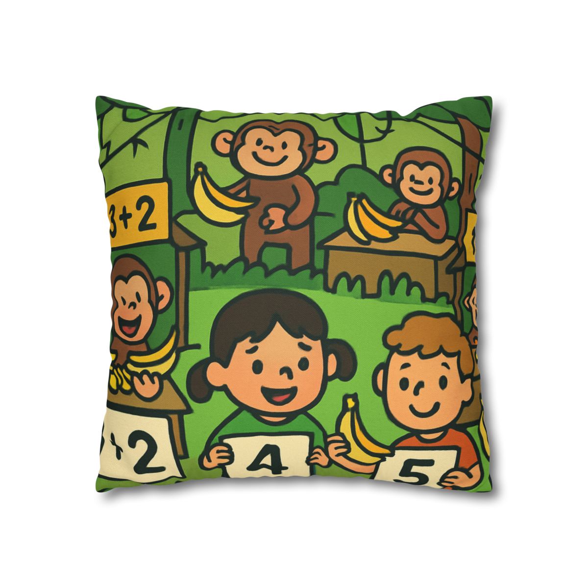 Jungle Math Monkey Market stylish decorative pillowcases