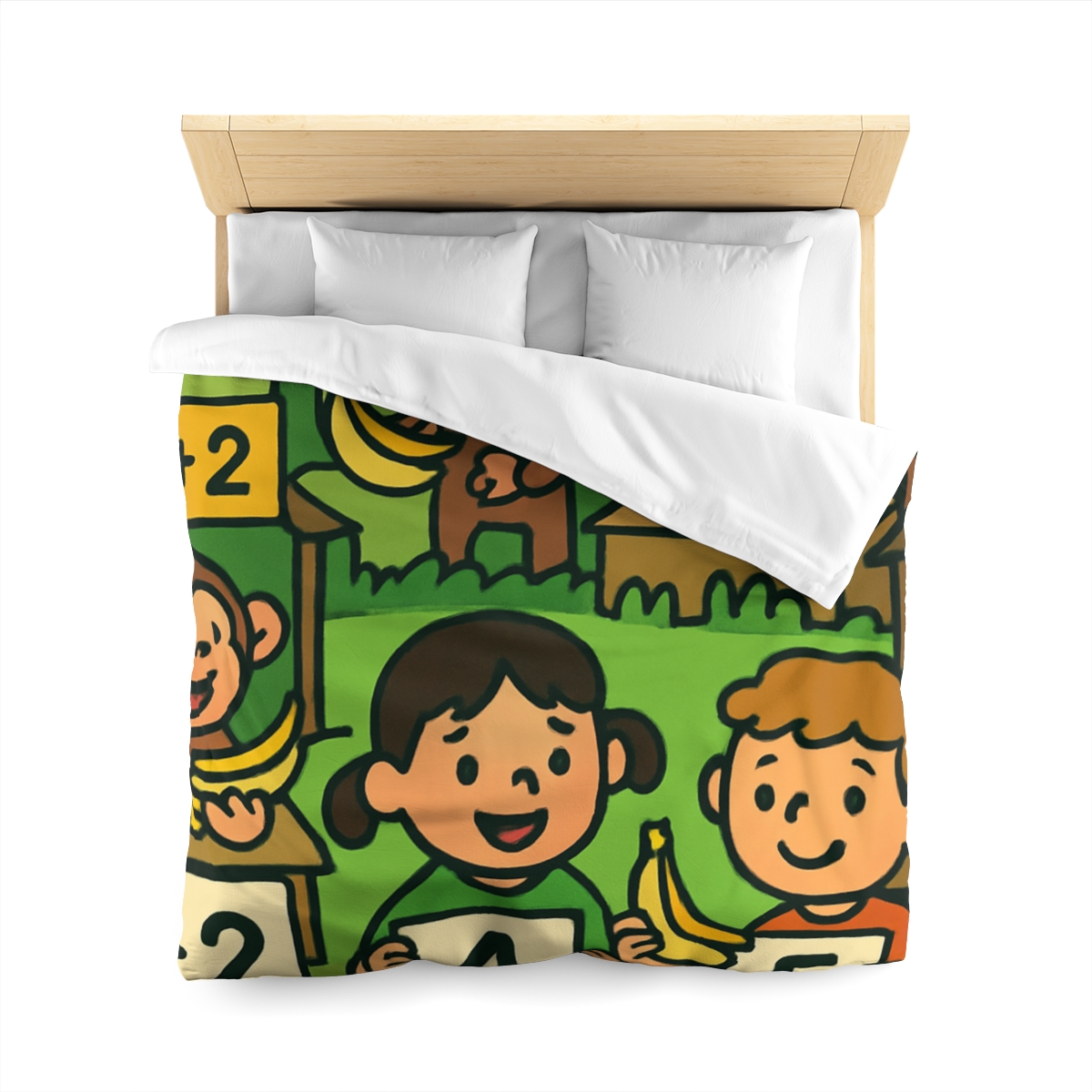 Jungle Math Monkey Market warm winter duvets