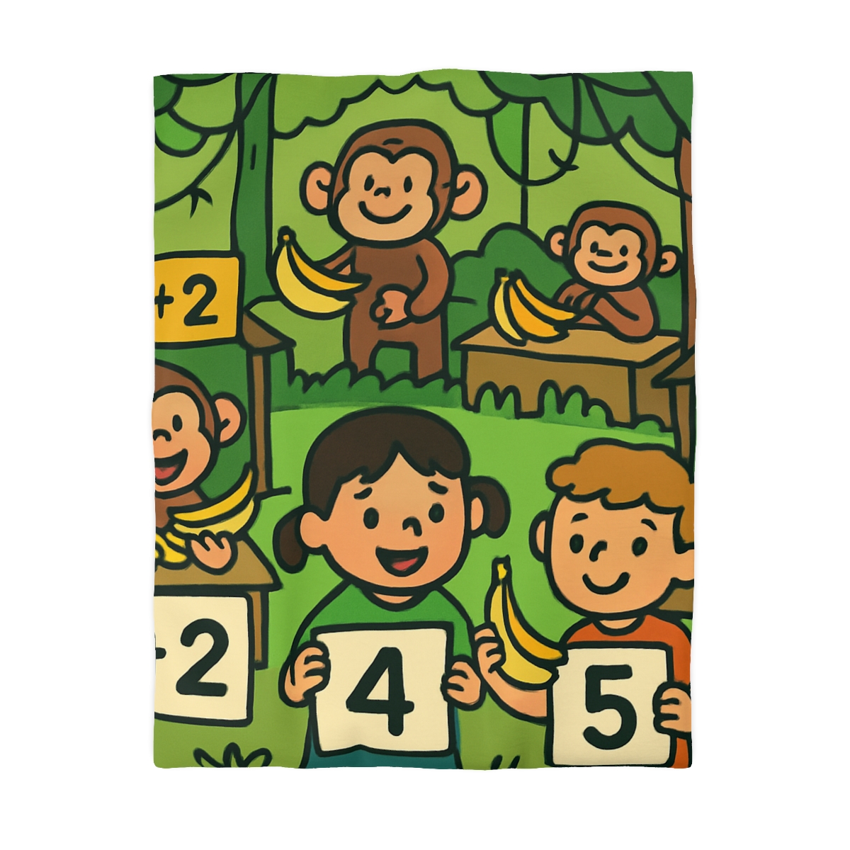 Jungle Math Monkey Market warm winter duvets