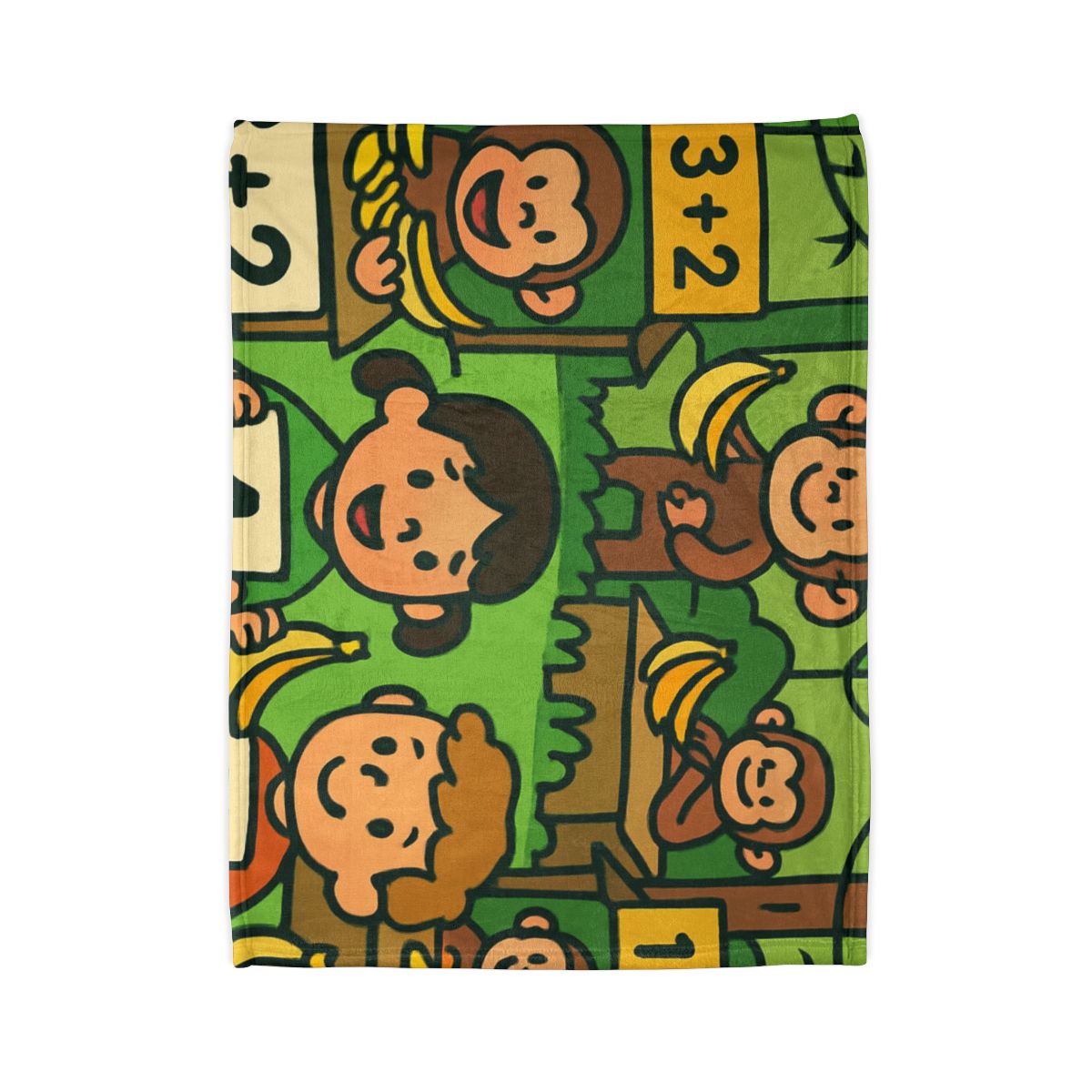 Jungle Math Monkey Market custom blankets