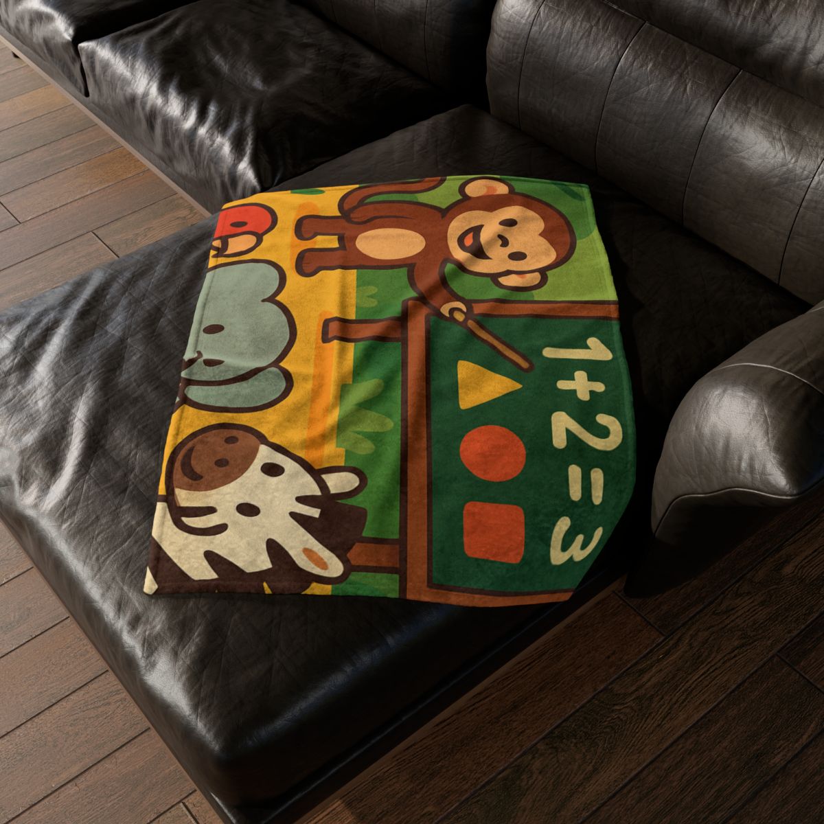 Jungle Math With Monkey And Friends trendy patterned blankets