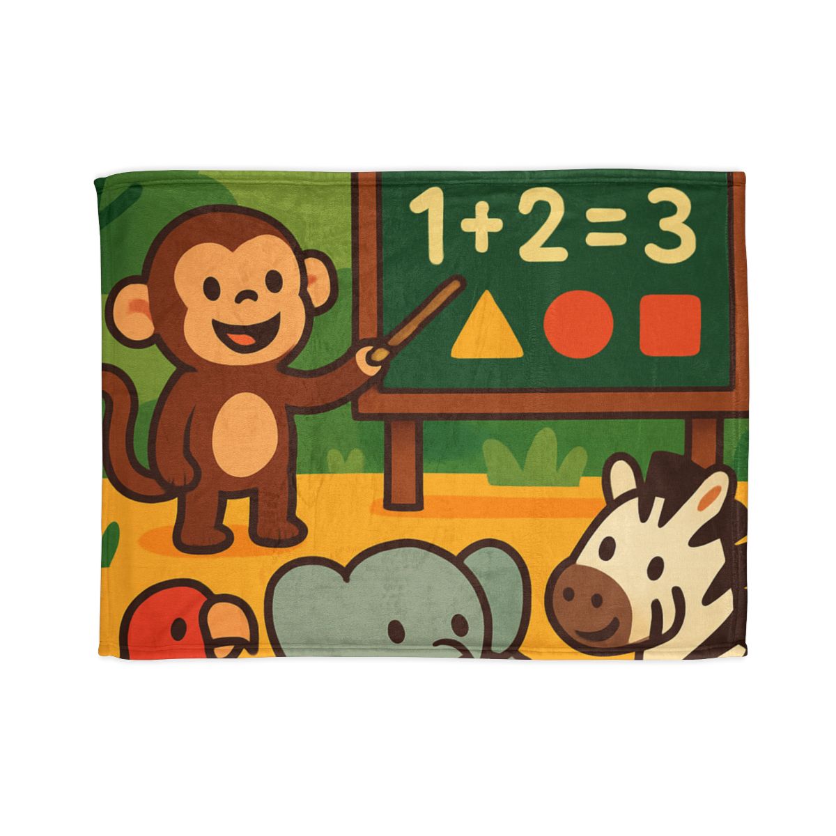 Jungle Math With Monkey And Friends trendy patterned blankets
