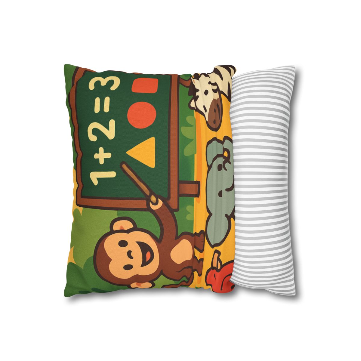 Jungle Math With Monkey And Friends trendy patterned pillow cases