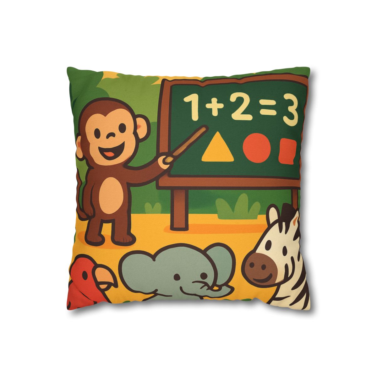 Jungle Math With Monkey And Friends trendy patterned pillow cases