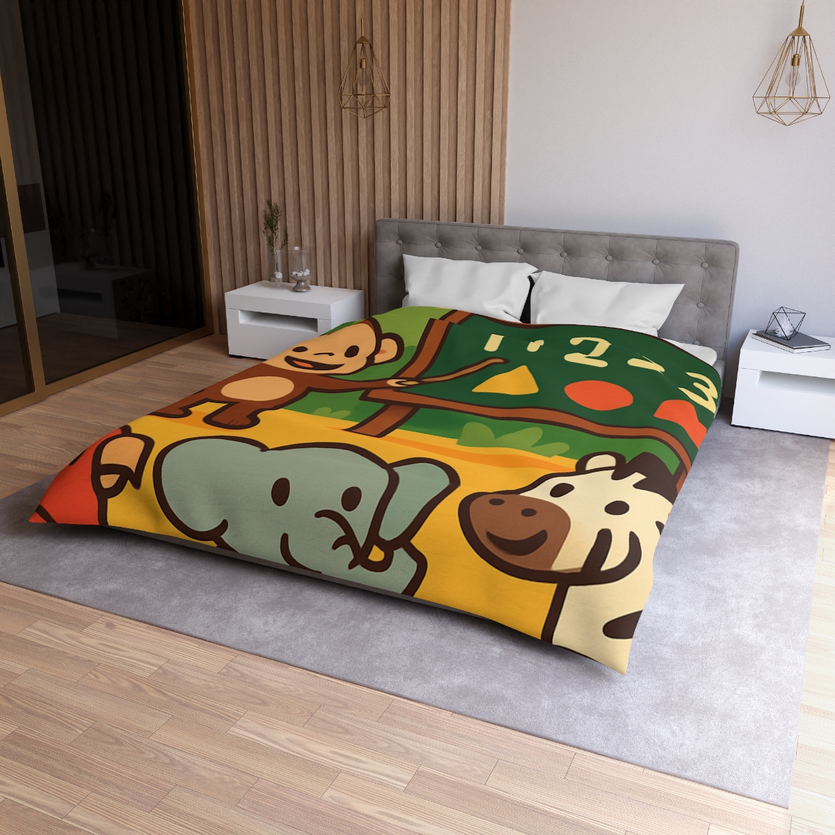 Jungle Math With Monkey And Friends soft comforter duvets