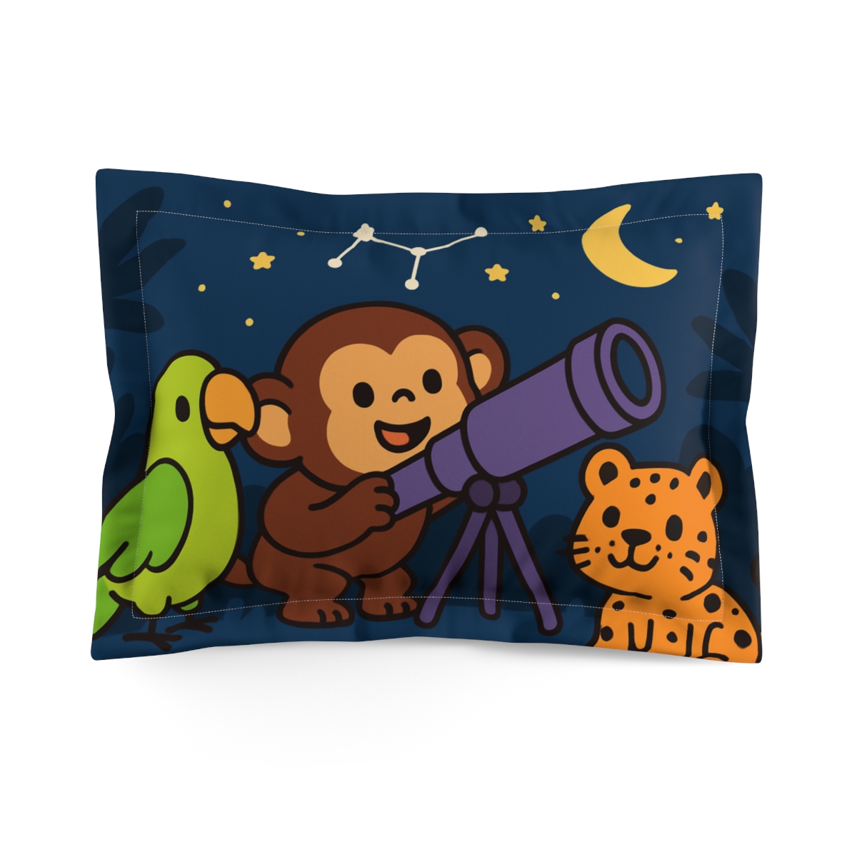 Jungle Night Telescope Club custom pillows