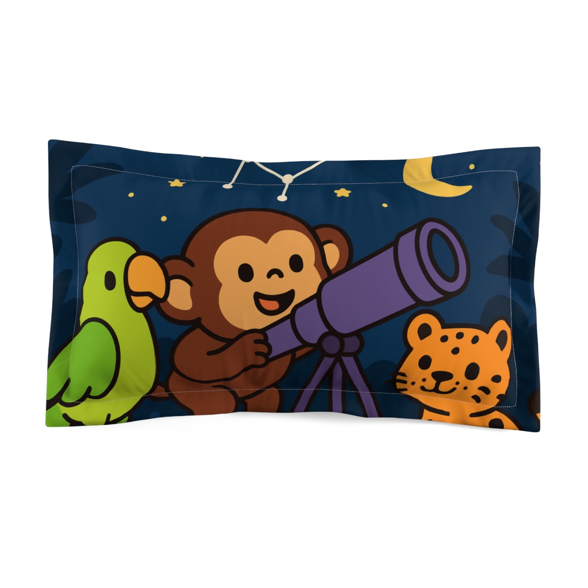 Jungle Night Telescope Club custom pillows