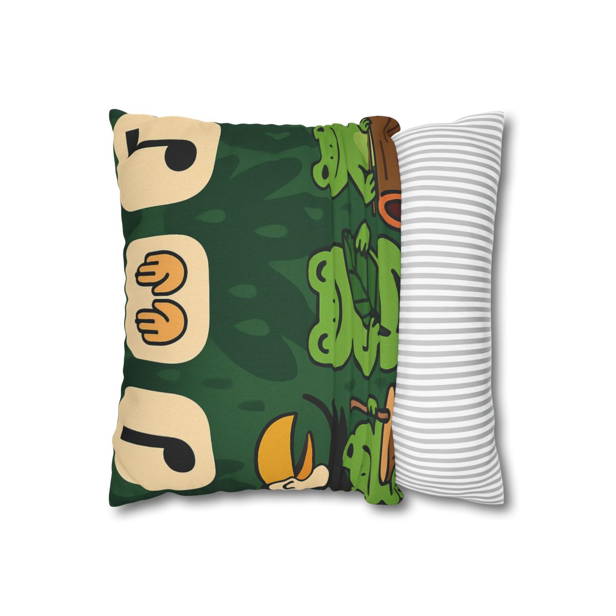 Jungle Rain Rhythm With The Frog Band comfortable bedding pillow covers
