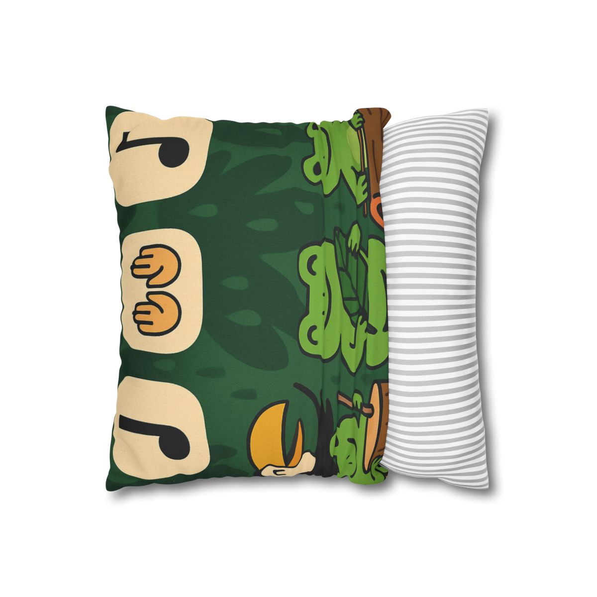 Jungle Rain Rhythm With The Frog Band comfortable bedding pillow covers