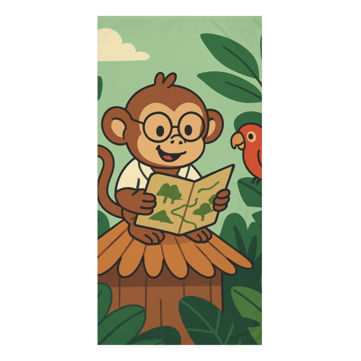 Jungle Time Explorer Rooftop trendy hand towels