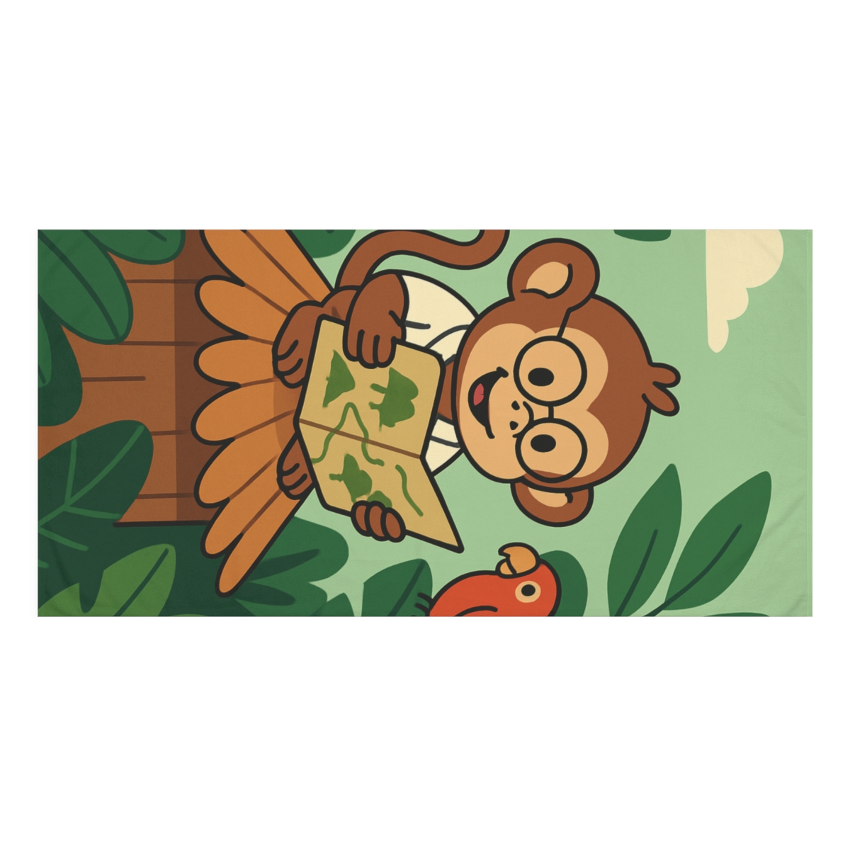 Jungle Time Explorer Rooftop trendy hand towels