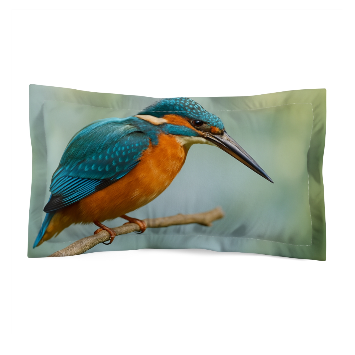 Kingfisher Sapphire Dive designer printed pillows