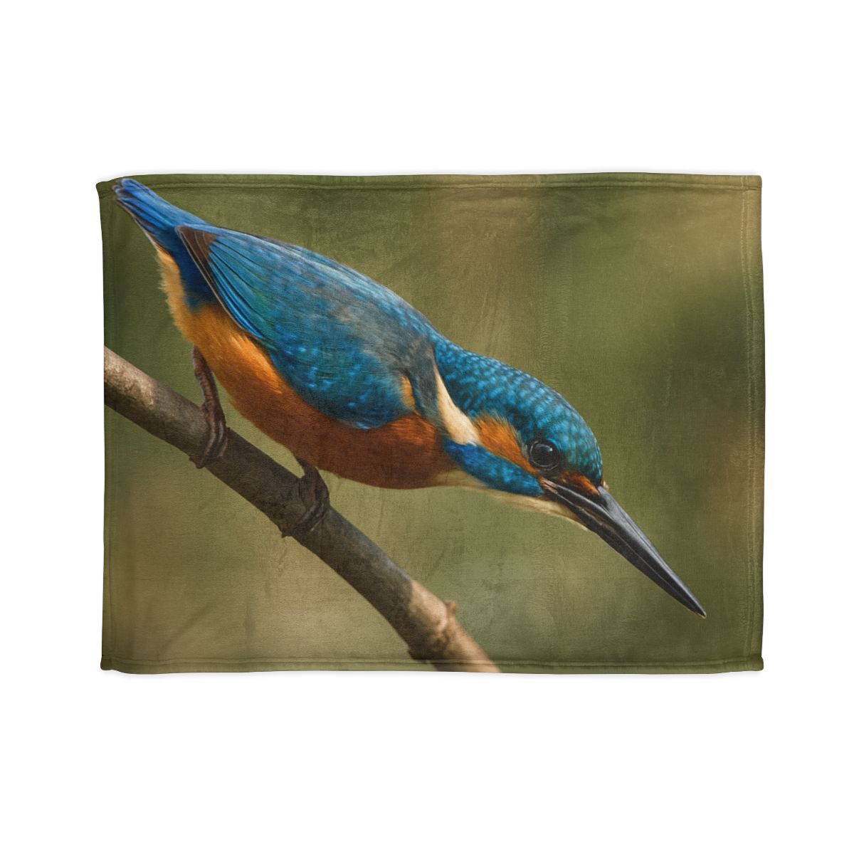 Kingfisher Sapphire Dive soft fleece blankets