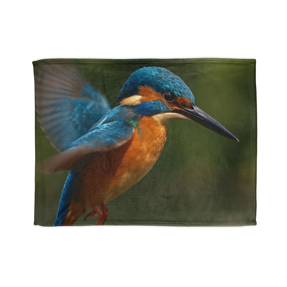 Kingfisher Sapphire Dive stylish throw blankets
