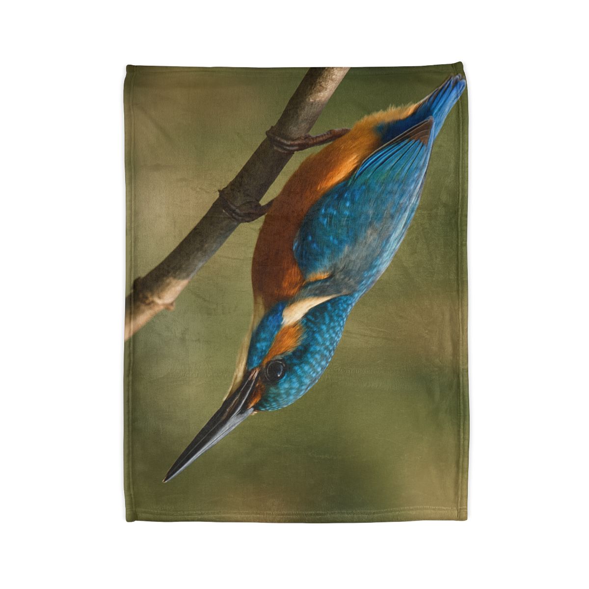 Kingfisher Sapphire Dive soft fleece blankets