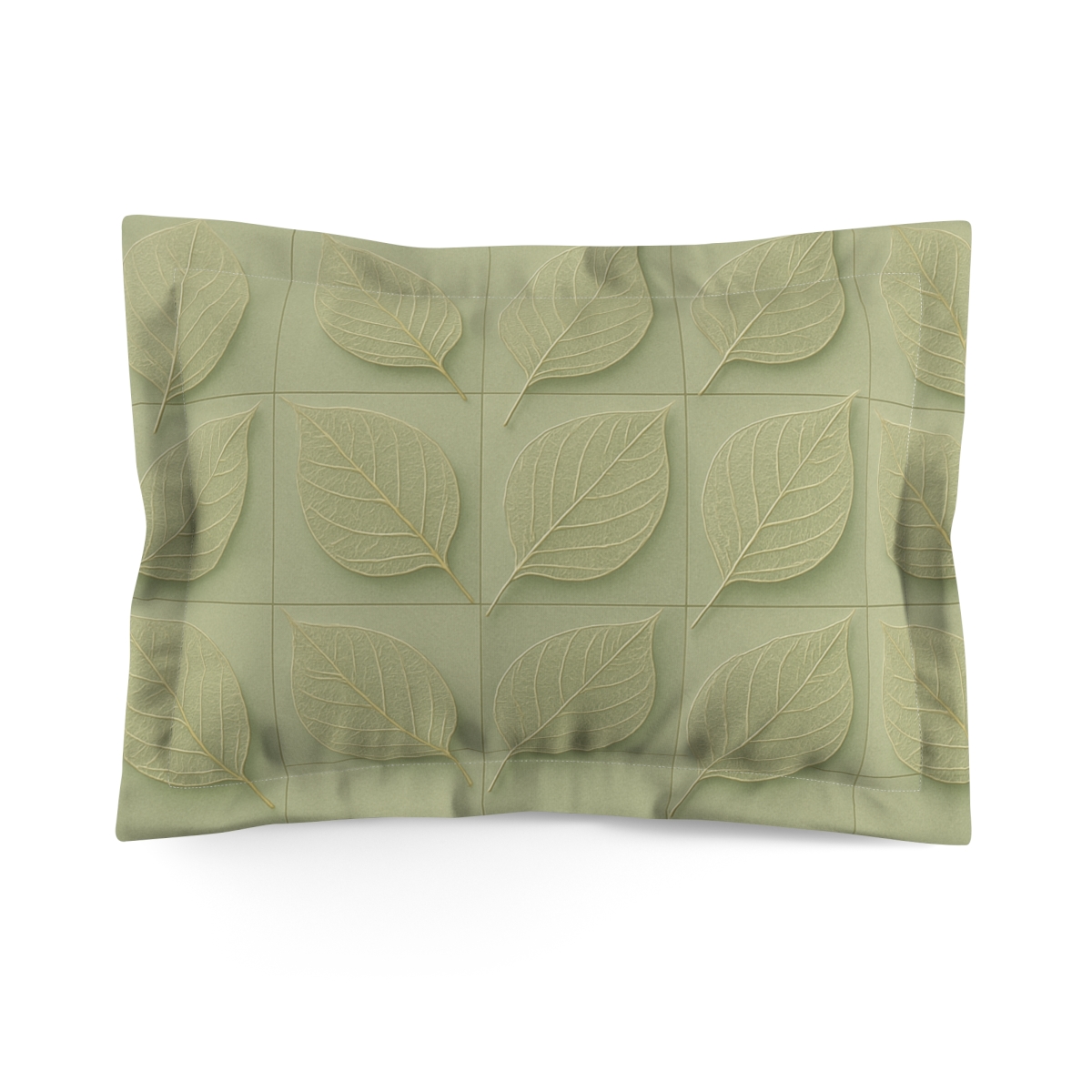 Lace Leaf Venation Grid designer printed pillows