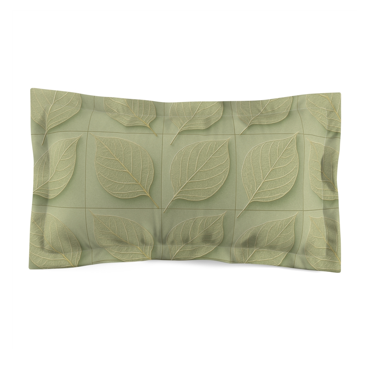 Lace Leaf Venation Grid designer printed pillows