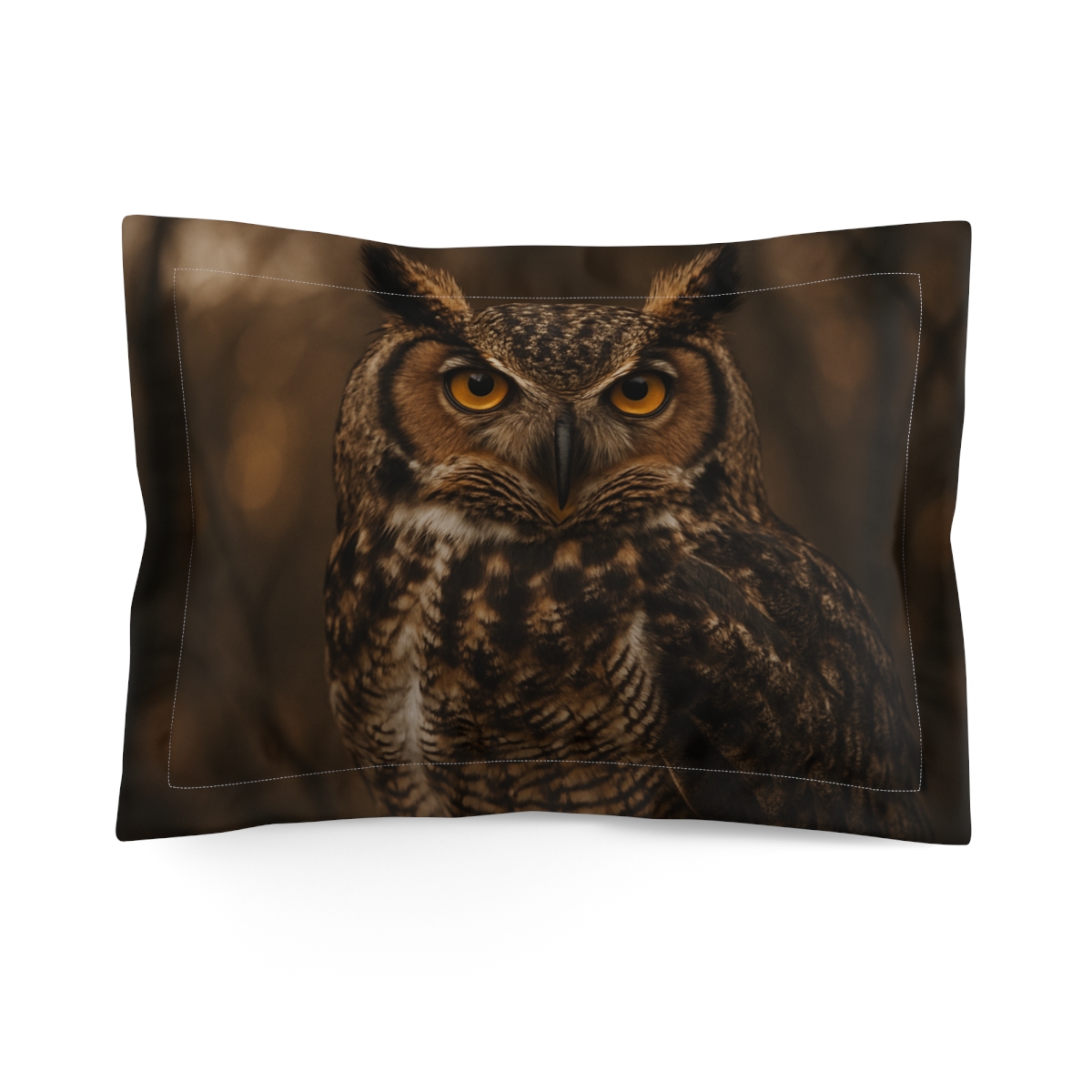 Lantern Stillness Great Horned Owl trendy accent pillows