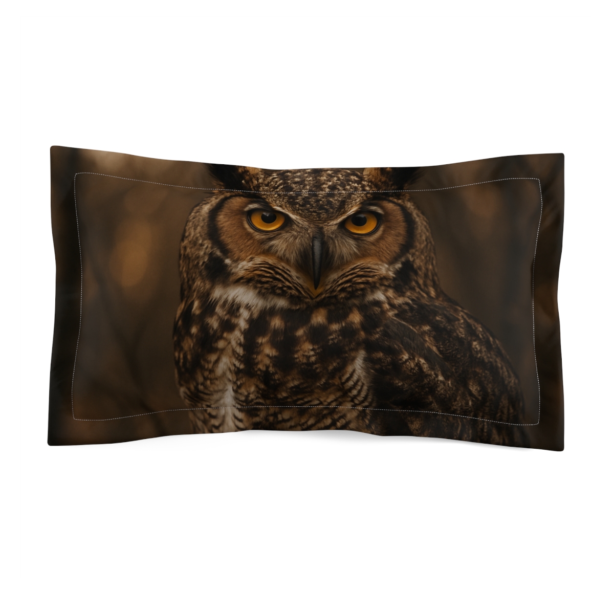 Lantern Stillness Great Horned Owl trendy accent pillows